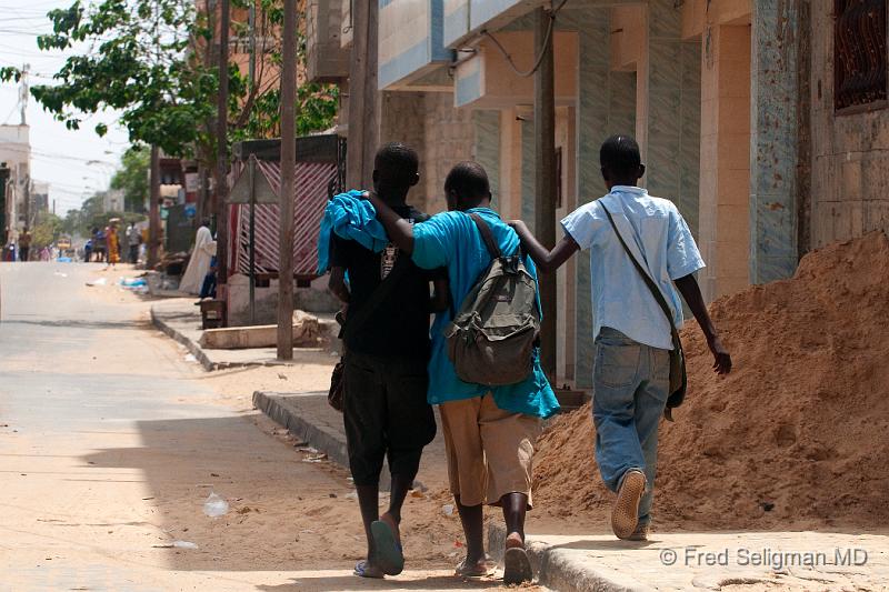 20090529_154117 D300 P1 S1.jpg - Three boys walking home from school, small village, Dakar